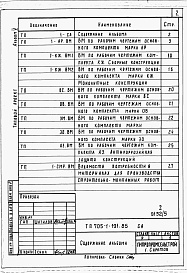 Состав альбома. Типовой проект 705-1-191.85Альбом 5  Ведомости потребности в материалах.    