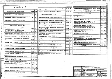 Состав альбома. Типовой проект 264-24-9Альбом 1 Архитектурно-строительные, технологические чертежи и витражи стальные