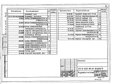 Состав альбома. Типовой проект 251-8-30.84Альбом 3 Изделия железобетонные заводского изготовления. Изделия монолитных железобетонных конструкций. Изделия металлические. Изделия деревянные