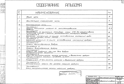 Состав альбома. Типовой проект 901-6-27Альбом 1 Пояснительная записка