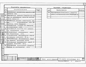 Состав альбома. Типовой проект 75-010/1.2Альбом 01 Архитектурно-строительные чертежи ниже отм. 0.000. Раздел 01-6 Здание с ленточными фундаментами.