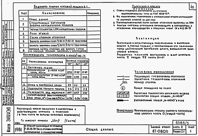 Состав альбома. Типовой проект 87-080/2Альбом 3 Части 1, 2, 3, 4, 5, 6 Архитектурно-строительные чертежи выше отм. 0.000. Отопление и вентиляция. Водоснабжение и канализация. Газоснабжение. Электрооборудование. Связь и сигнализация