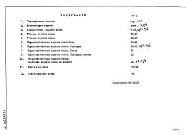 Состав альбома. Шифр НК-187-21 ИзделияАльбом 1 Рабочие чертежи