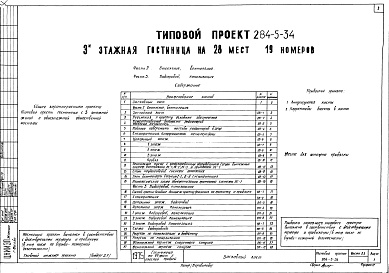 Состав альбома. Типовой проект 284-5-34Часть 2 Отопление и вентиляция