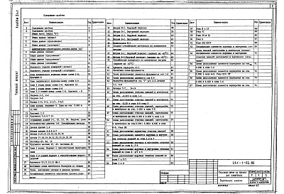 Состав альбома. Типовой проект 241-1-62.86Альбом 1 Общая часть. Архитектурно-строительные решения. Лечебная технология