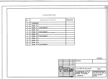 Состав альбома. Типовой проект 124-87-153.13.87Альбом 9 Показатели результатов применения научно-технических достижений в строительных решениях проекта