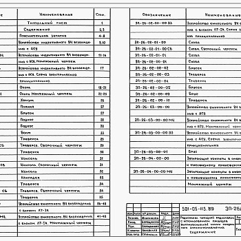 Состав фльбома. Типовой проект 501-05-115.89Альбом 1 Пояснительная записка, типовые устройства и изделия     