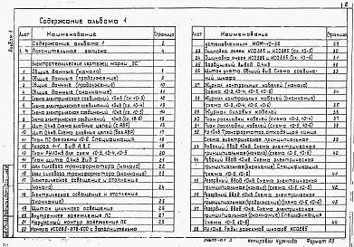 Состав альбома. Типовой проект 407-3-576.90Альбом 1 Пояснительная записка.Электротехническая часть и опросные листы    