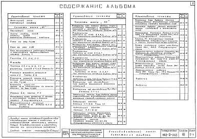 Состав альбома. Типовой проект 902-2-258Альбом 8 Производственный корпус. Архитектурно-строительная часть (из ТП 902-2-260)   