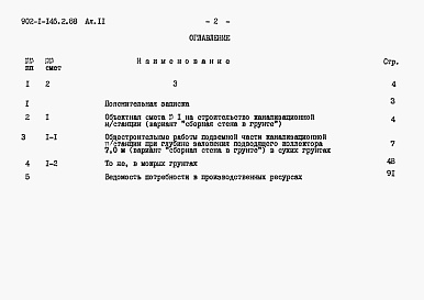 Состав альбома. Типовой проект 902-1-146.2.88Альбом 11 Сметы. Подземная часть