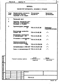 Состав альбома. Типовой проект 709-9-18Альбом 6 Ведомости потребности в материалах