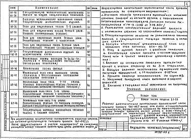 Состав альбома. Типовой проект 135-027/1.2 Альбом 4 Архитектурно-строительные чертежи выше отметки 0.000 (АС.1)