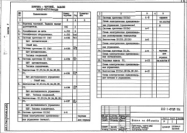 Состав альбома. Типовой проект 222-1-457.85Альбом 5 Чертежи задания заводу-изготовителю.