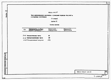 Состав альбома. Типовой проект 902-2-442.87Альбом 6 Спецификации оборудования     