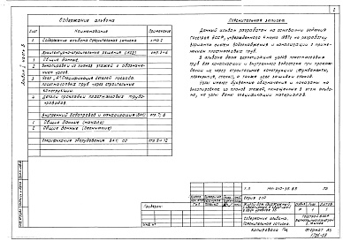 Состав альбома. Типовой проект 141-210-35.85Альбом 1 Архитектурно-строительные решения, внутренний водопровод и канализация, отопление и вентиляция, электротехническая часть, устройства связи и газоснабжение