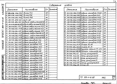 Состав альбома. Типовой проект 503-4-43.86Альбом 4 Индустриальные строительные конструкции