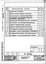 Состав альбома. Типовой проект 244-4-49Альбом 5 ПРУ в подвале здания