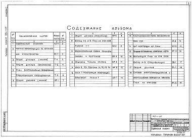 Состав альбома. Типовой проект 705-1-117 Альбом 1 Чертежи