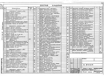 Состав альбома. Типовой проект 291-3-47с.88Альбом 3 Часть 1 Отопление и вентиляция. Внутренние водопровод и канализация. Связь и сигнализация. Пожарная сигнализация.    Часть 2 Электрооборудование. Автоматизация отопительных и вентиляционных систем    