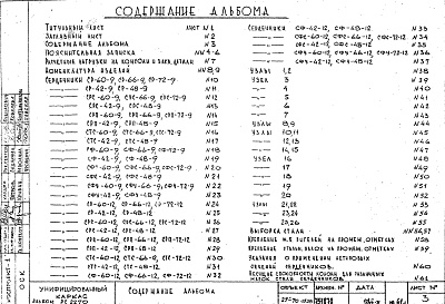 Состав альбома. Шифр РС 2270Альбом 1 Рабочие чертежи 