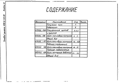 Состав альбома. Типовой проект 406-9-313.86Альбом 3 Тепловой контроль и автоматика. Чертежи-задания заводу-изготовителю