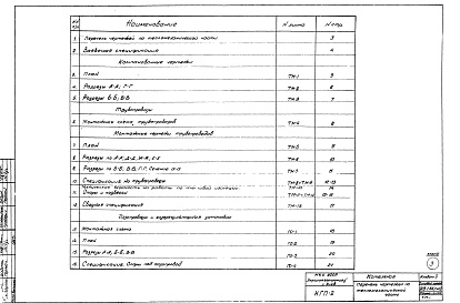 Состав альбома. Типовой проект 903-1-66Альбом 2 Тепломеханическая, архитектурно-строительная, сантехническая, электрическая части