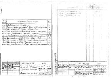 Состав альбома. Типовой проект 503-1-82.13.90Альбом 6 Задание заводу-изготовителю по автоматизации санитарно-технических систем     