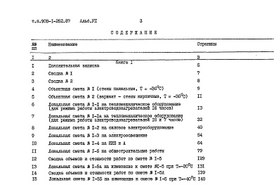 Состав альбома. Типовой проект 903-1-252.87Альбом 7  Книга 1 Сметы