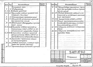 Состав альбома. Серия 5.407-37 ПрокладкаВыпуск 0 Материалы для проектирования