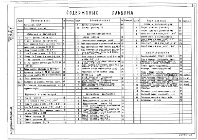 Состав альбома. Типовой проект 264-12-251.85Альбом 2 Чертежи санитарно-технические, электрооборудования, связи и сигнализации, автоматики вентиляционных систем, кинотехнологические, звукотехнические Часть 1