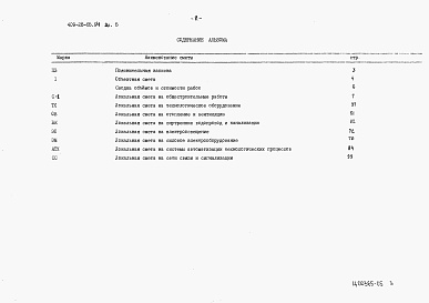 Состав альбома. Типовой проект 409-28-65.94Альбом 5 Сметы    