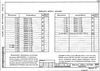 Состав альбома. Типовой проект 294-3-34м.84Альбом 2 Изделия заводу-изготовителю     