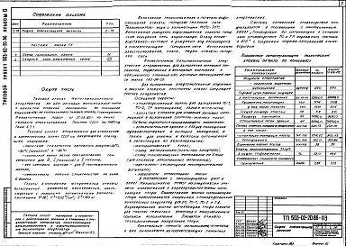 Состав альбома. Типовой проект 503-02-20.86Альбом 0 Общая пояснительная записка. Схема генерального плана