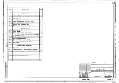 Состав альбома. Типовой проект 501-04-7.84Альбом 3 Резервная электростанция.Технологическая и электротехническая части
