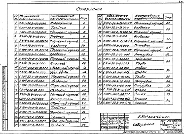 Состав альбома. Серия 5.904-52 ТрубопроводнаяВыпуск 3 Узлы и детали трубопроводов обвязки воздухонагревателей приточных камер и центральных кондиционеров. Рабочие чертежи