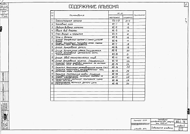 Состав альбома. Типовой проект 704-1-76Альбом 1 Строительная часть