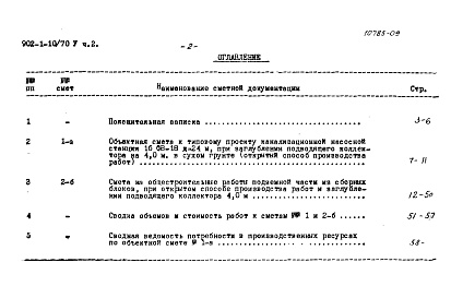 Состав альбома. Типовой проект 902-1-10/70Альбом 5 Часть 2 Сметы