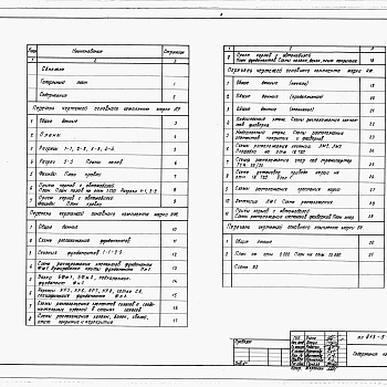 Состав фльбома. Типовой проект 813-5-20.86Альбом 2 Архитектурные решения. Конструкции железобетонные и металлические. Внутренний водопровод.