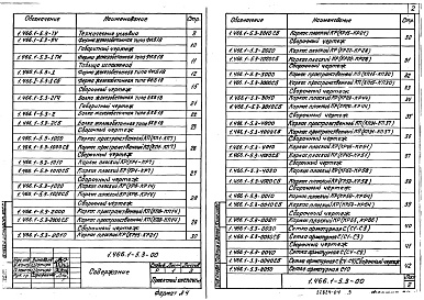 Состав альбома. Серия 1.466.1-5 ЖелезобетонныеВыпуск 3. Железобетонные контурные фермы и контурные пояса пролетом 18 м. Рабочие чертежи.