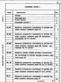 Состав альбома. Типовой проект 411-2-178.86Альбом 3   Ведомости потребности в материалах.      