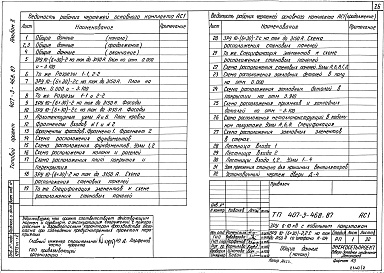 Состав альбома. Типовой проект 407-3-468.87Альбом 2 Электротехнические чертежи.Строительные чертежи.Сантехнические чертежи