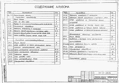 Состав альбома. Типовой проект 901-02-138.84Альбом 1 Технология производства. Силовое электрооборудование. Автоматизация технологии производства