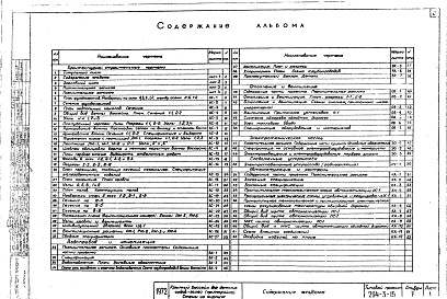 Состав альбома. Типовой проект 294-3-15Альбом 1 Архитектурно-строительная, санитарно-техническая, электротехническая части и раздел слабых токов