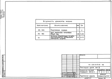 Состав альбома. Типовой проект 273-13-97.83Альбом 3 Задание заводу-изготовителю
