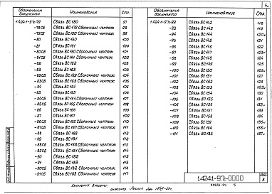 Состав альбома. Серия 1.424.1-9 КолонныВыпуск 7с Стальные связи по колоннам для зданий с расчетной сейсмичностью 7, 8 баллов. Рабочие чертежи