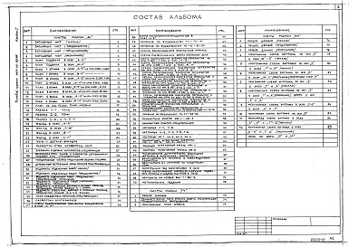Состав альбома. Типовой проект 264-20-99.88Альбом 1 Архитектурно-строительные чертежи и витражи
