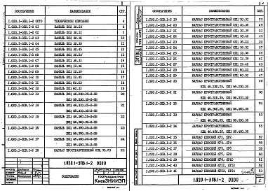 Состав альбома. Серия 1.020.1-3пв КонструкцииВыпуск 1-2 Панели стеновые цокольные