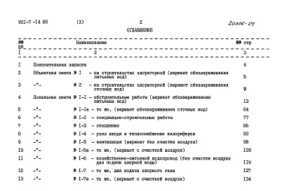 Состав альбома. Типовой проект 901-7-14.85Альбом 10 Сметы
