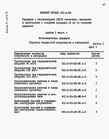Состав альбома. Типовой проект 901-6-59Альбом 10 Ведомости потребности в материалах. Часть 1, часть 2, часть 3, часть 4, часть 5