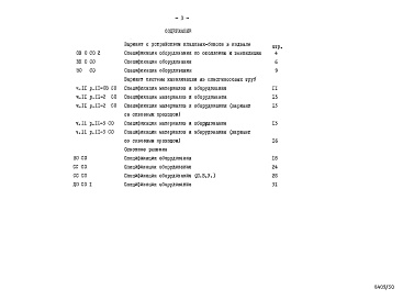 Состав альбома. Типовой проект 96-018/75/1.2Альбом 9 Часть 14 Спецификации оборудования
